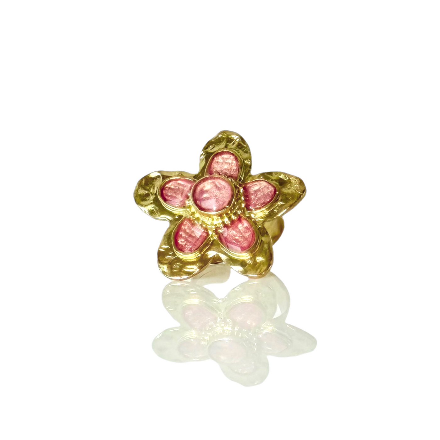 Quinpetal Ring - Papaya - Gold