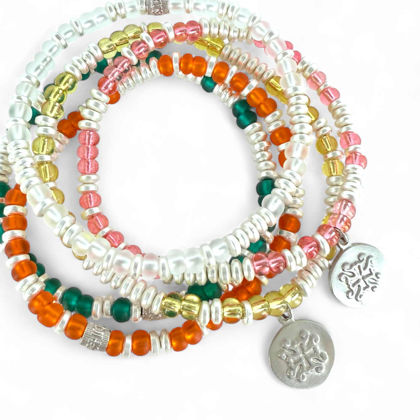 Mary Kate - Light Coral with Silver