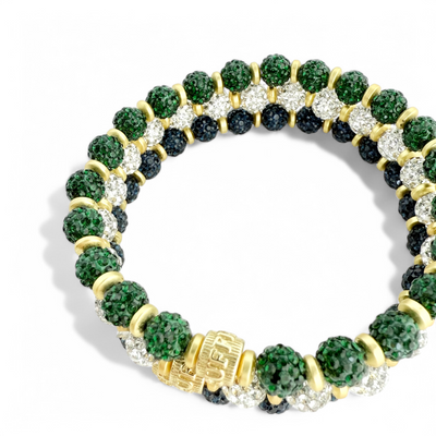 Emerson Lane Trio - Navy + Emerald + White with Gold