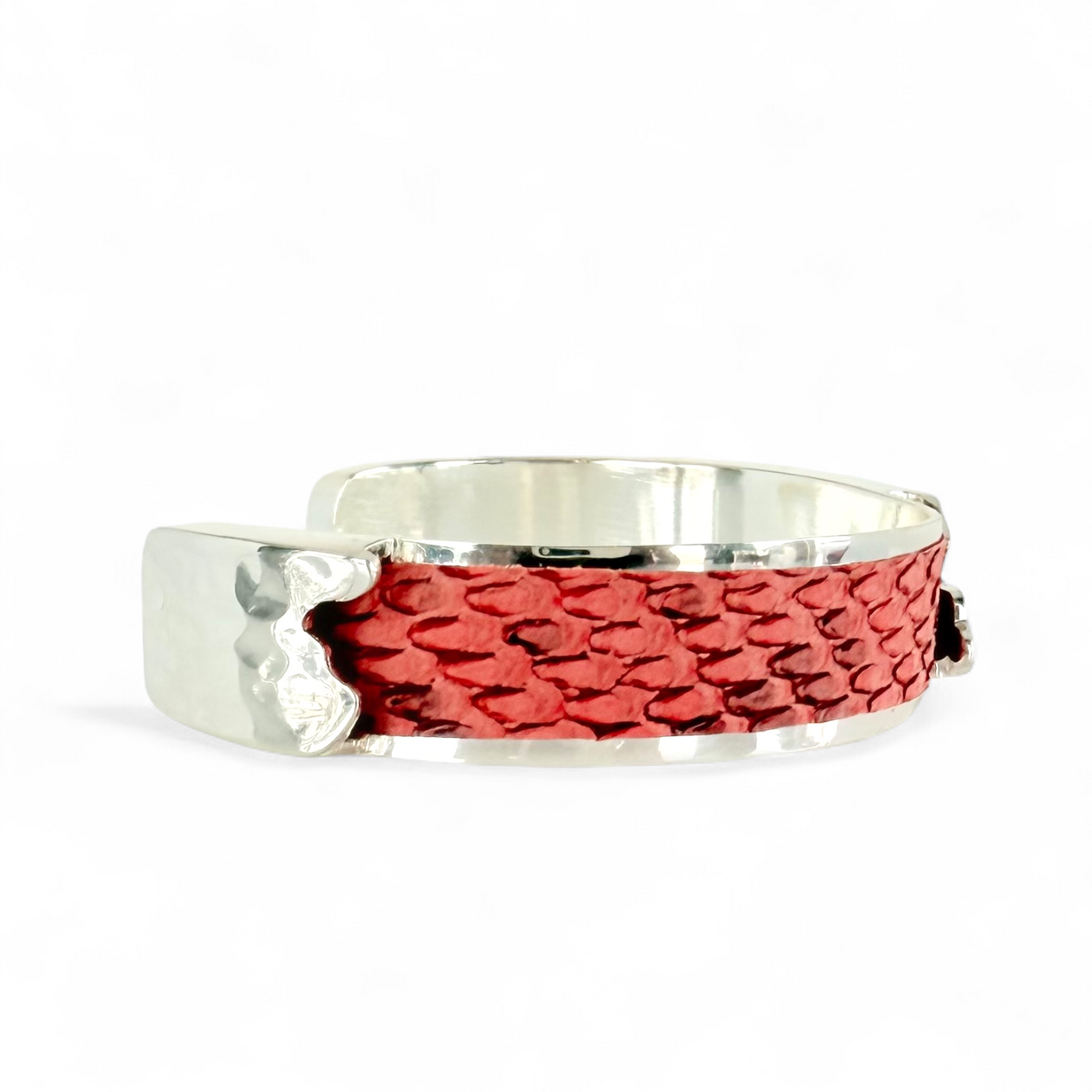 Dallas .5 Coral Suede Python - Silver
