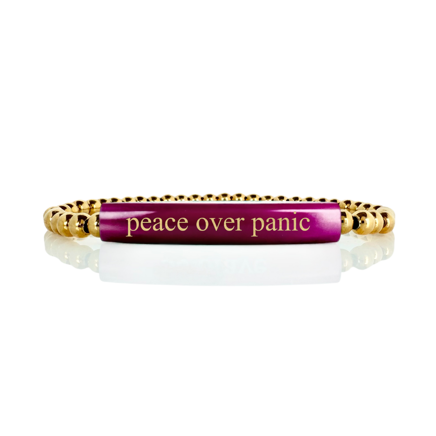 Peace Over Panic - Kelly Engraved Magenta Plate