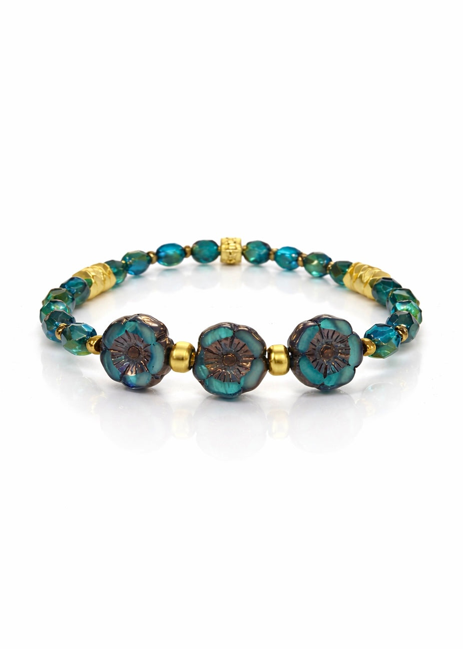 Pressed Flowers - Teal Lagoon