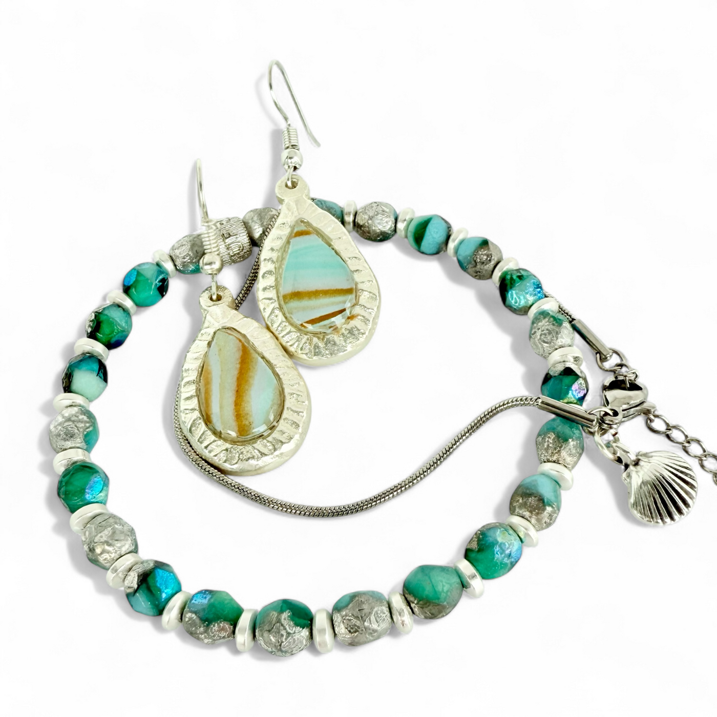 Atlantic Bay Shell Charm Bracelet - Silver