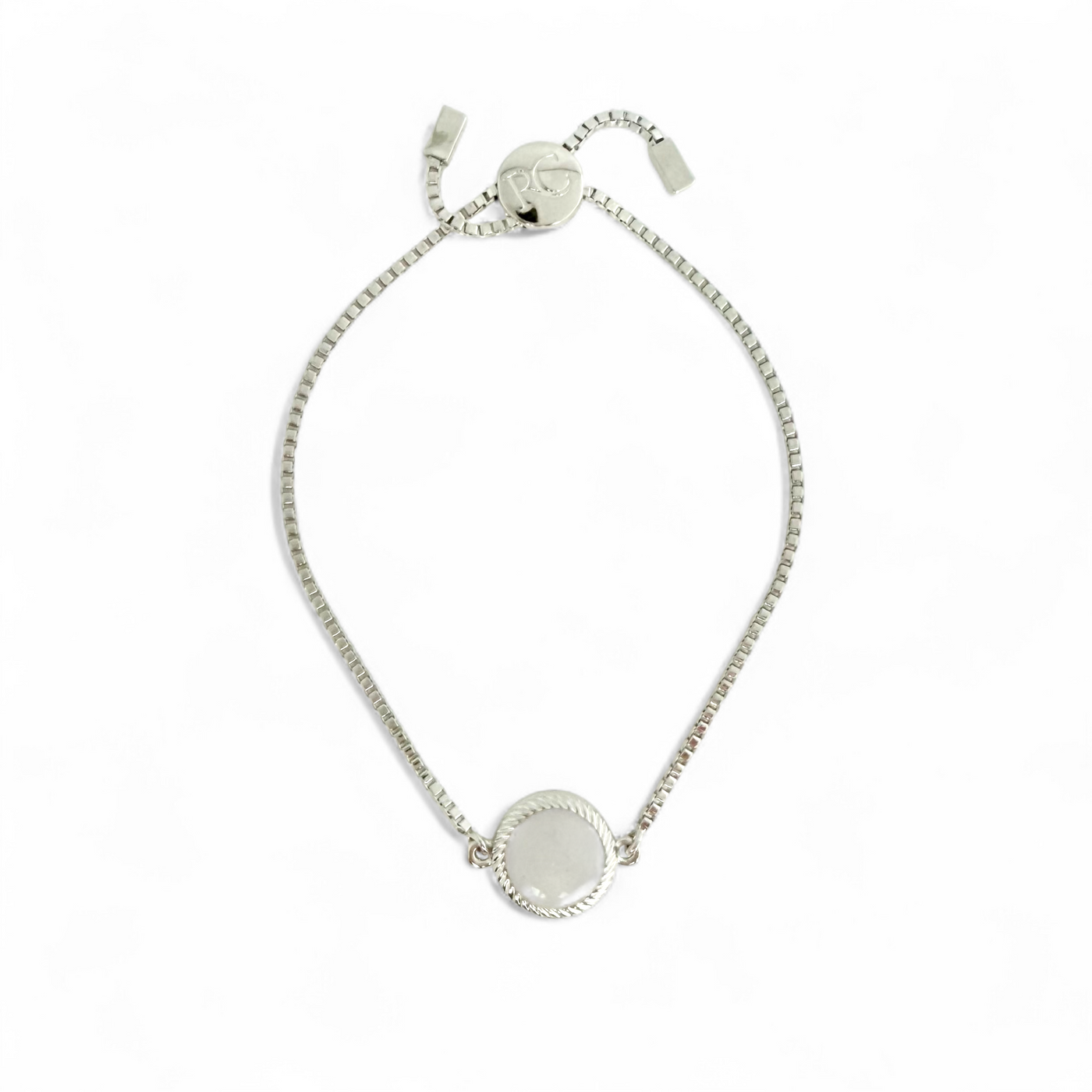 Olivia Marie Slider - Pearlized White - Silver