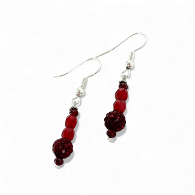 Lustrous Red - Earrings