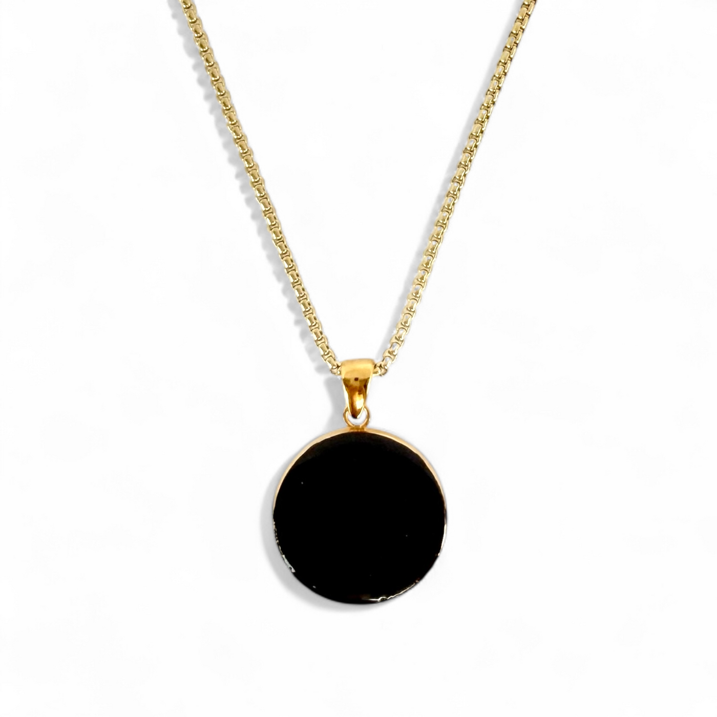Round Necklace - Plum - Gold