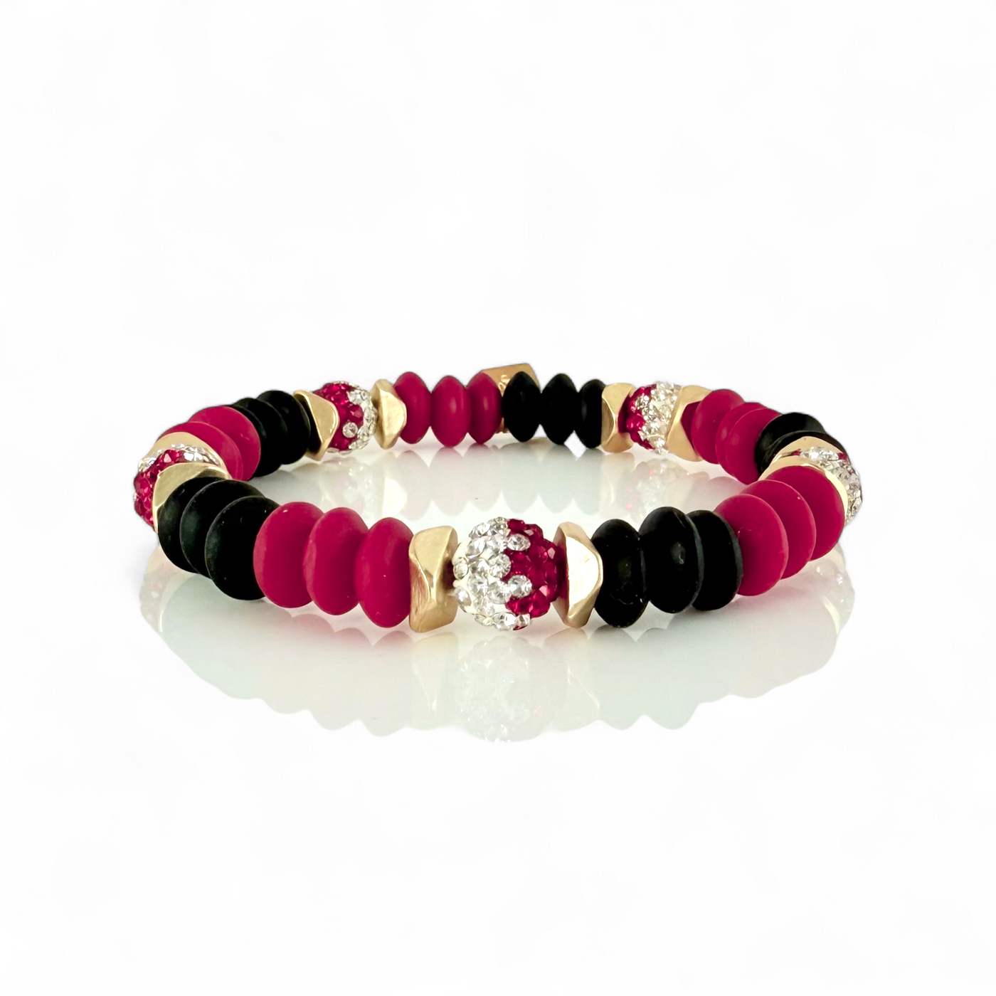 Varsity Red, Black & White - Gold