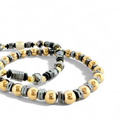 Flike - Gold and Hematite