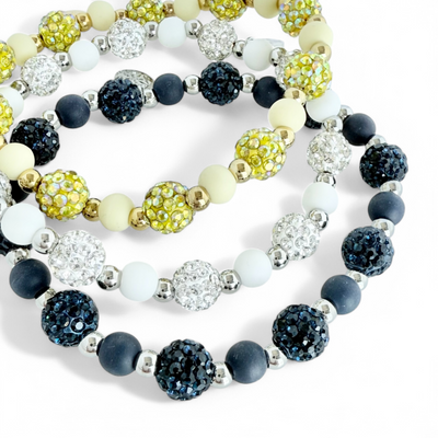 Adelaide - Navy with Silver