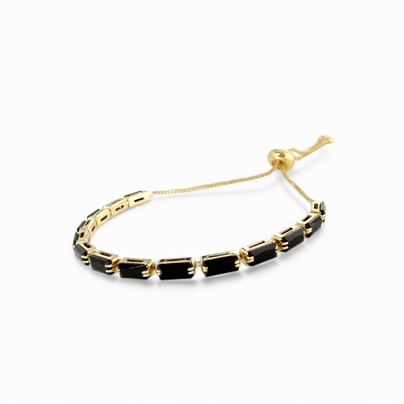 Day 2: Martina Emerald Cut Slider - Black - Gold + Santa Pouch