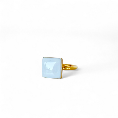 Periwinkle Square Ring - Gold