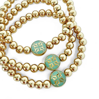 Hadlee Turquoise 6mm - Gold