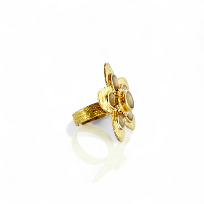 St. Tropez Quinpetal Ring - Forsythia - Gold