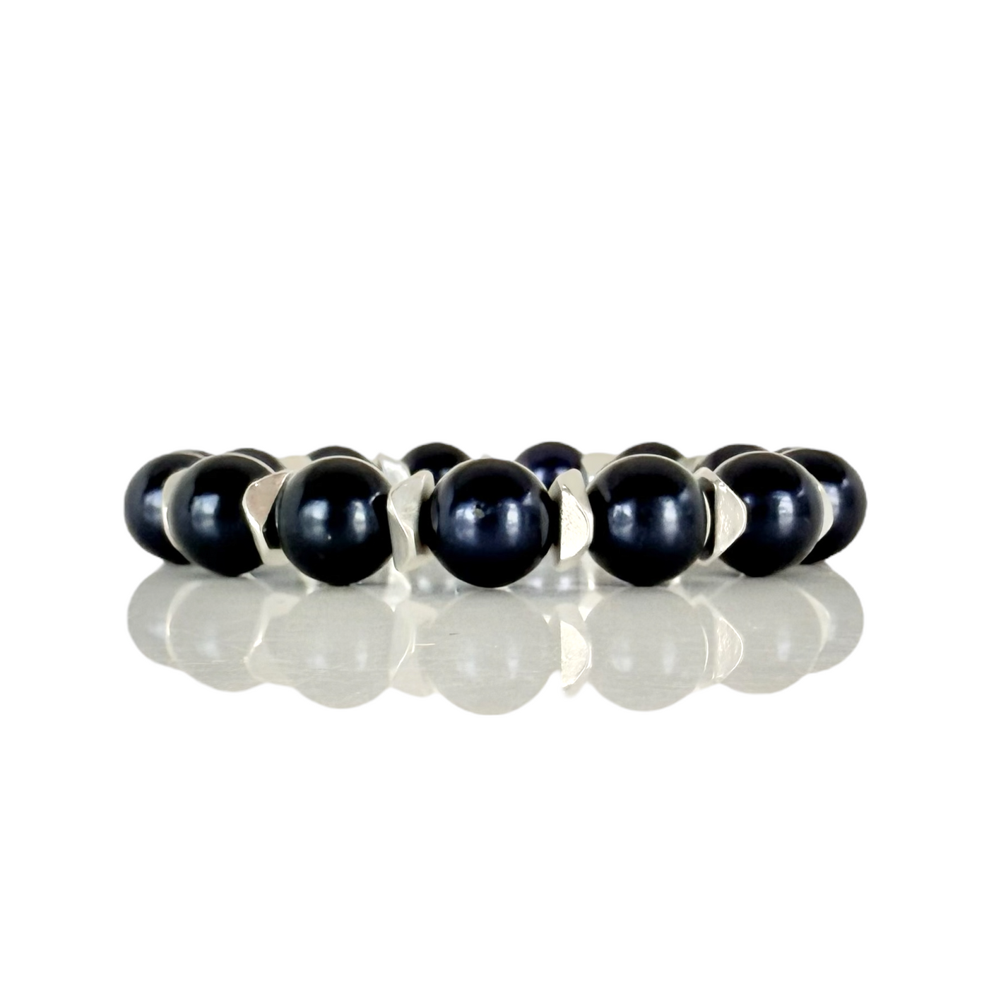 Boleyn Pearl - Navy -Silver