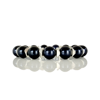 Boleyn Pearl - Navy -Silver