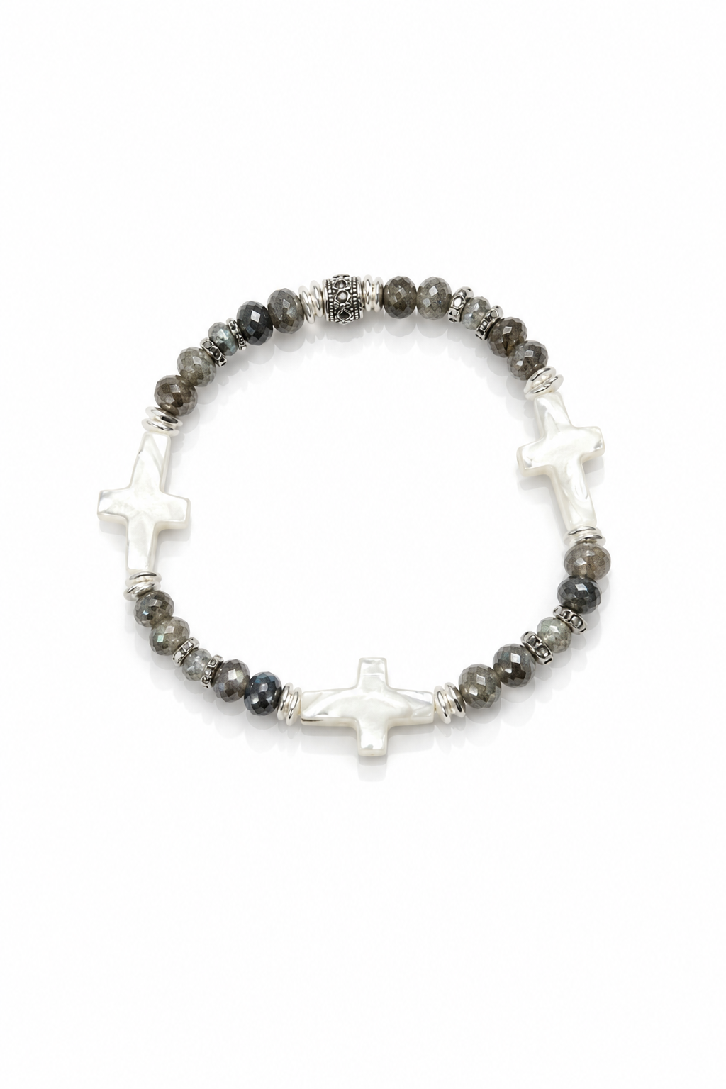 Ever True Trinity Pearl Cross (Silver)