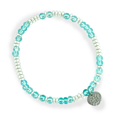 Mary Kate - Light Turquoise with Silver