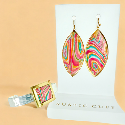 Marquise Riviera Earring - Gold