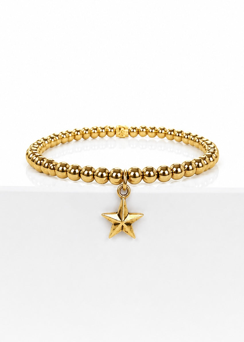 Gold 4mm Chloe Ann Star Charm