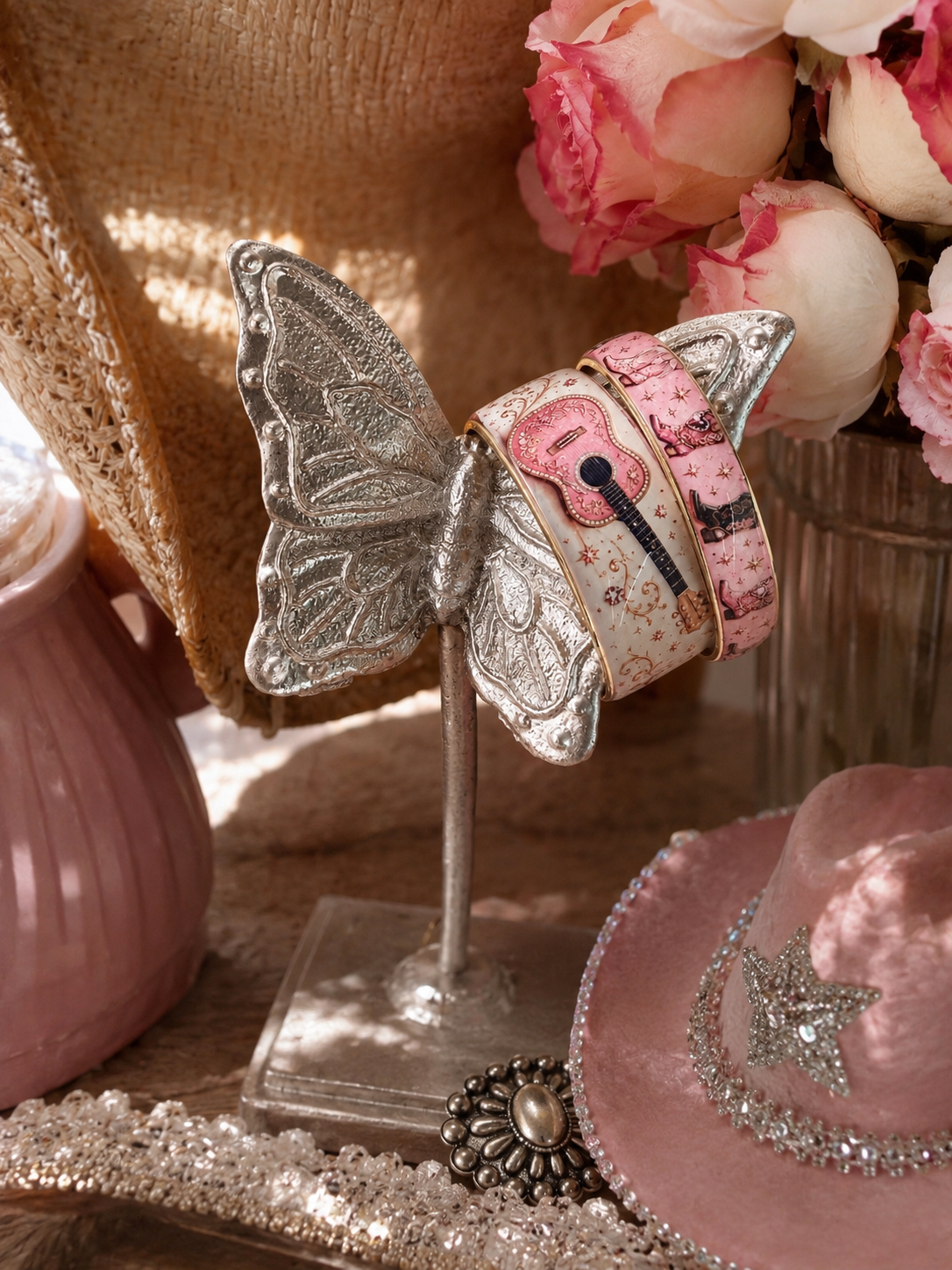 The Dolly Art Deco Collection - Pink Cowboy Hat (.5 inch)