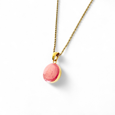 Round Necklace - Papaya - Gold