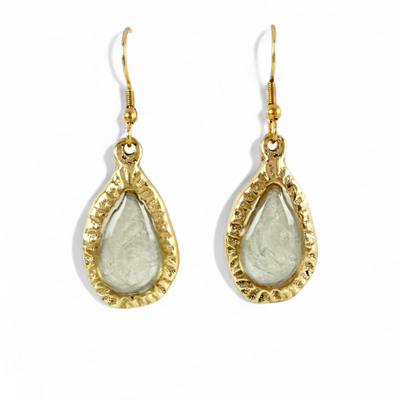 Frances Earrings - Gray - Gold