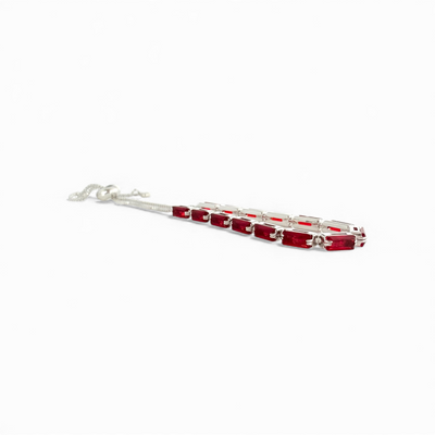 Day 2: Martina Emerald Cut Slider - Red - Silver + Santa Pouch