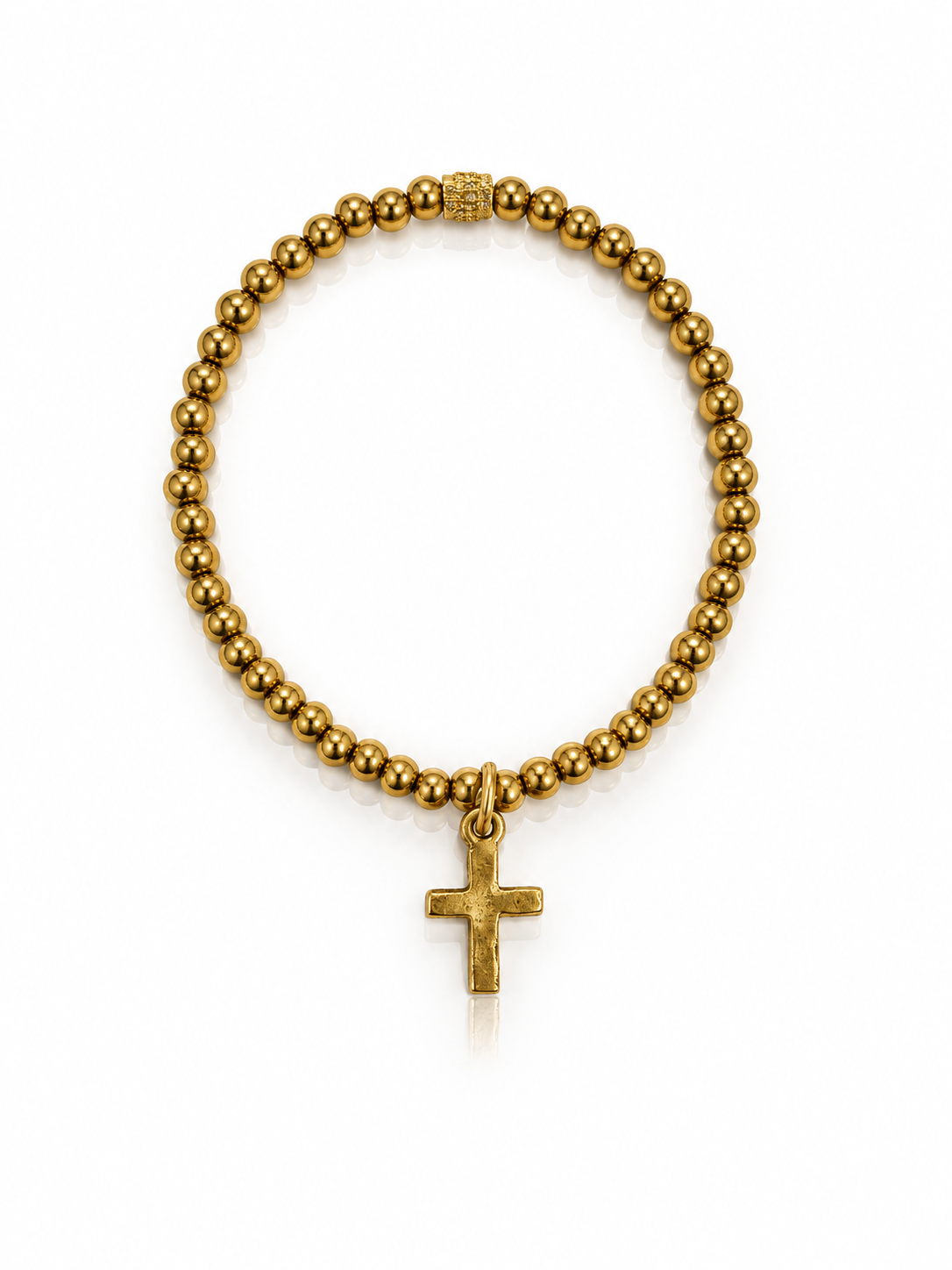 Gold 4mm Chloe Ann Cross Charm