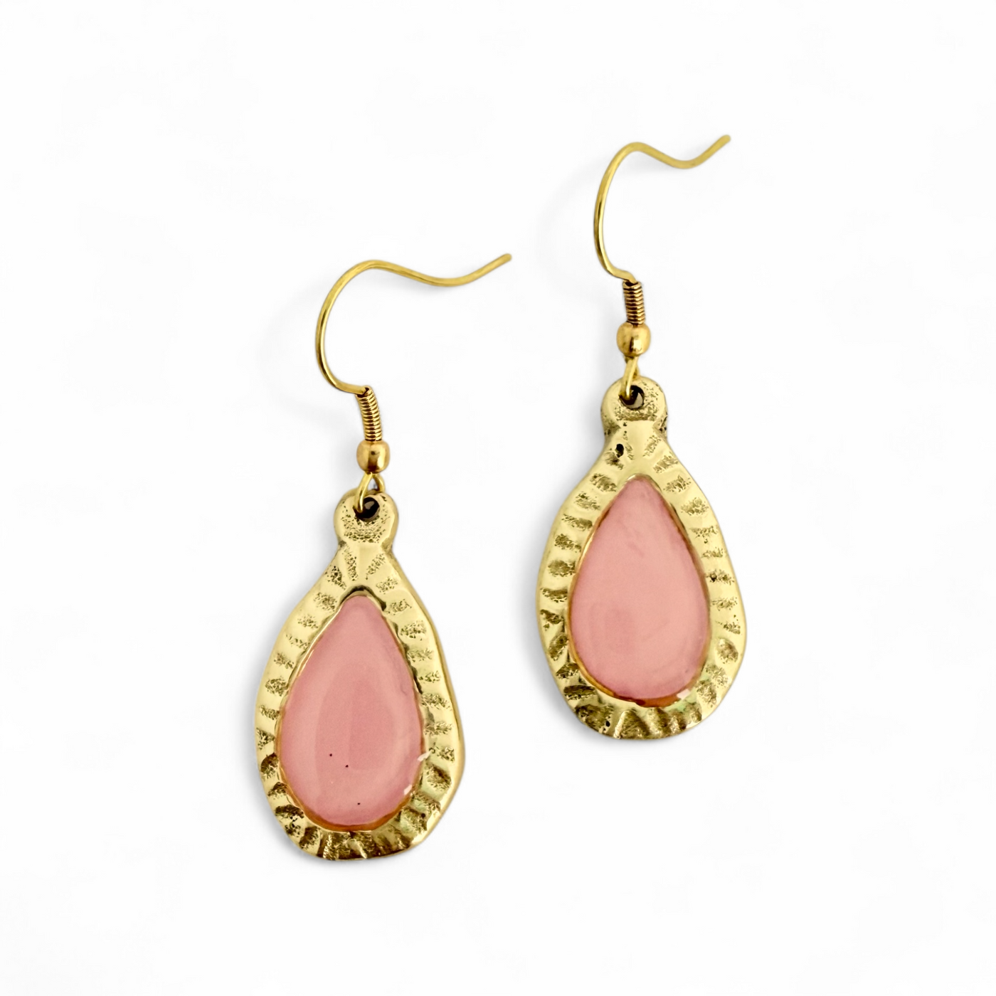 Frances Earrings - Peony Blush - Gold