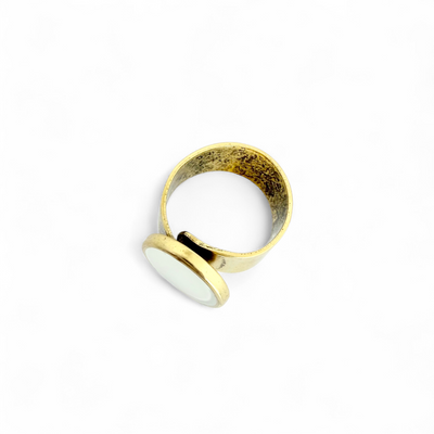 St. Tropez Ovale Ring - Soft White - Gold