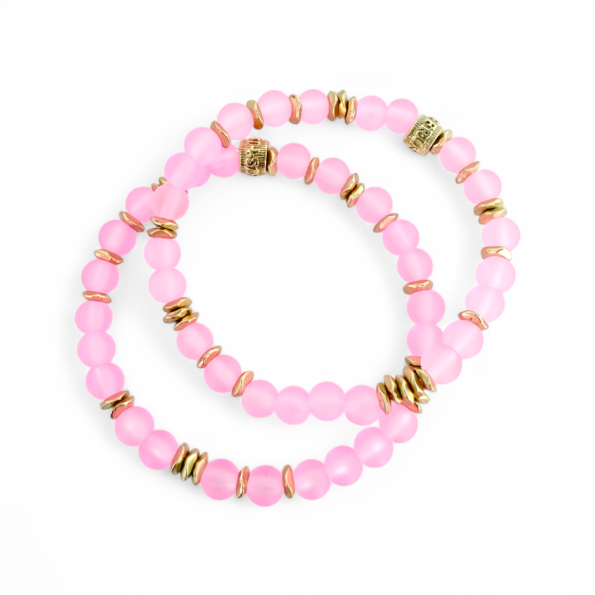 Beatrix - Pink Rose Petal with Gold