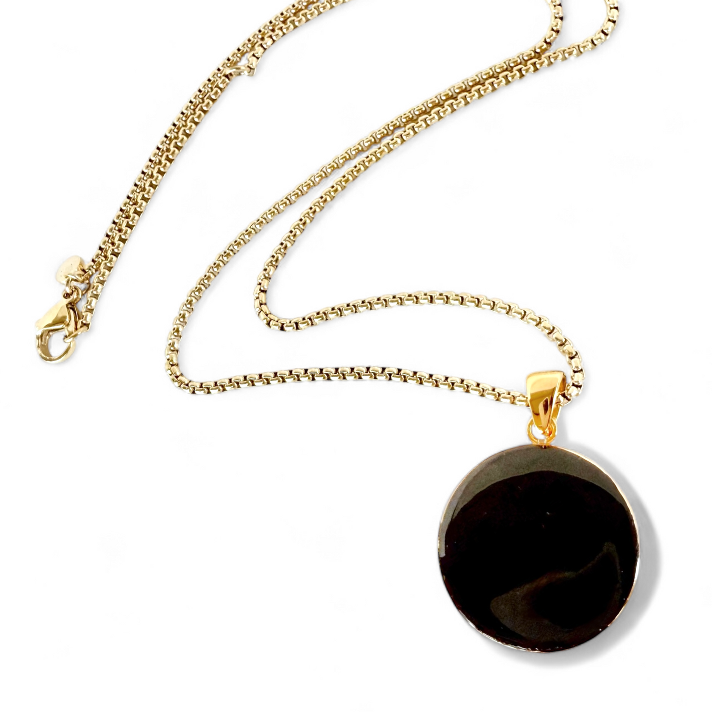 Round Necklace - Plum - Gold