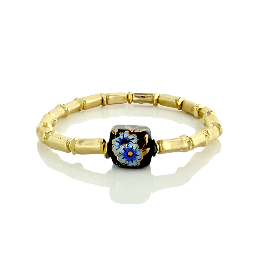 Petals - Black with Gold