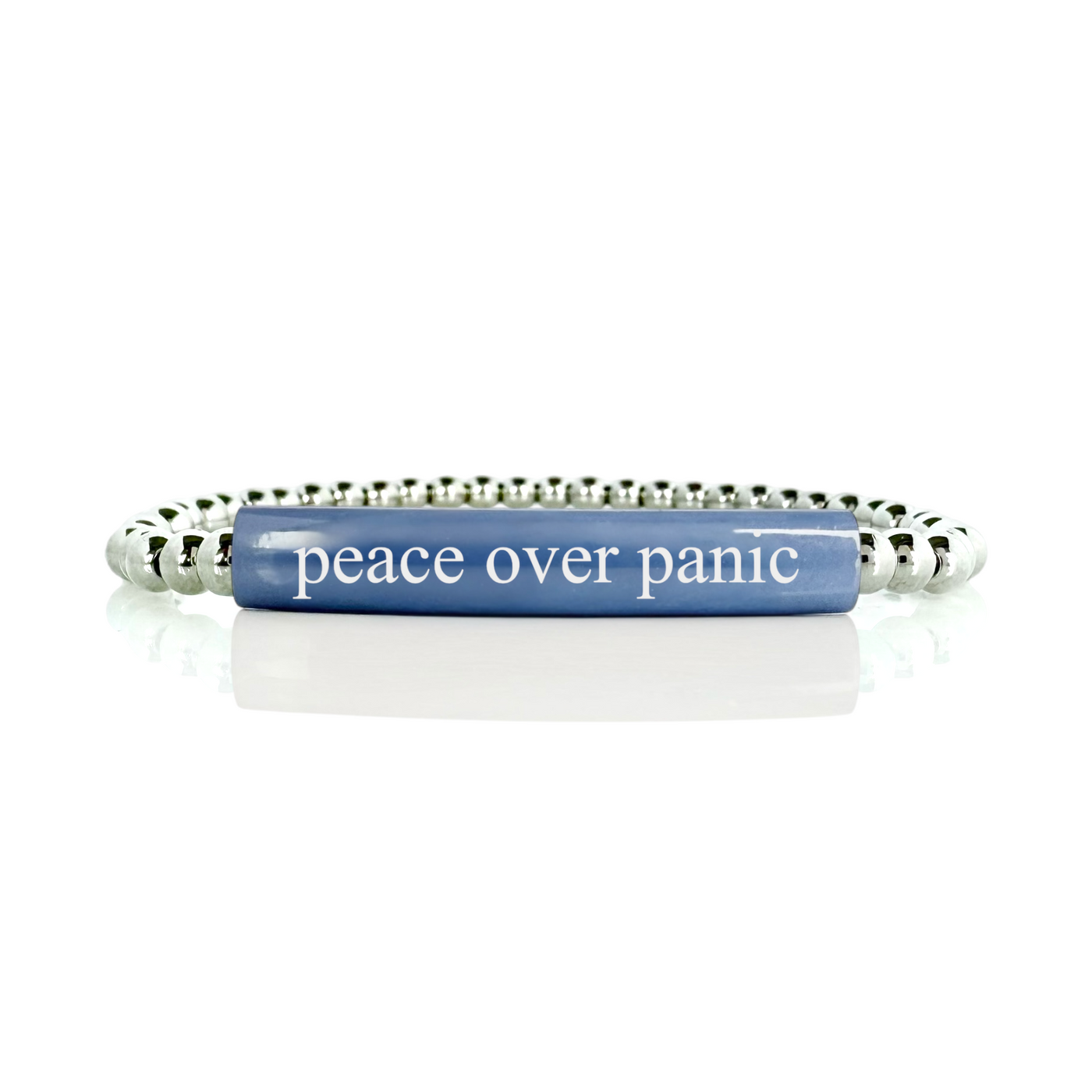 Peace Over Panic - Kelly Engraved Slate Blue Plate
