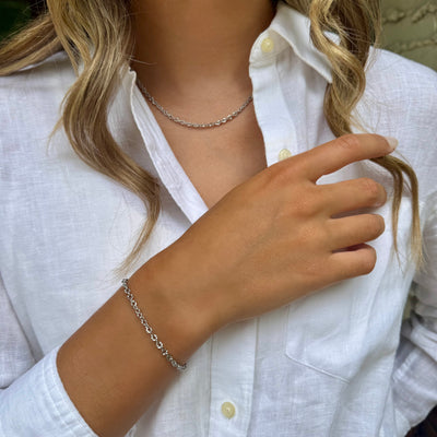 Gilded Chain Necklace - Silver