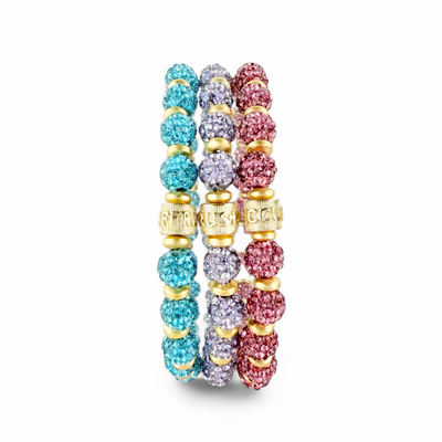 Emerson Lane Trio - Pink + Turquoise + Light Purple with Gold
