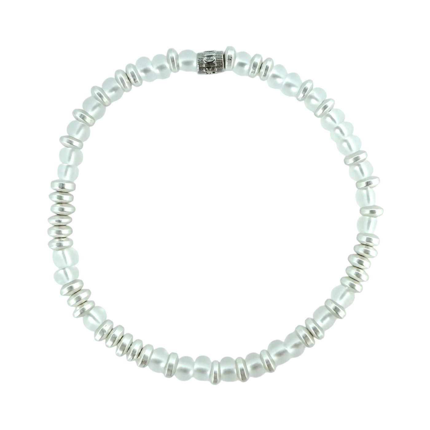 Mary Kate - Soft White with Silver