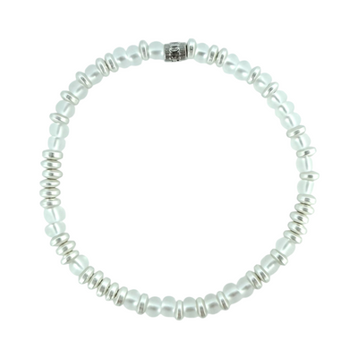 Mary Kate - Soft White with Silver