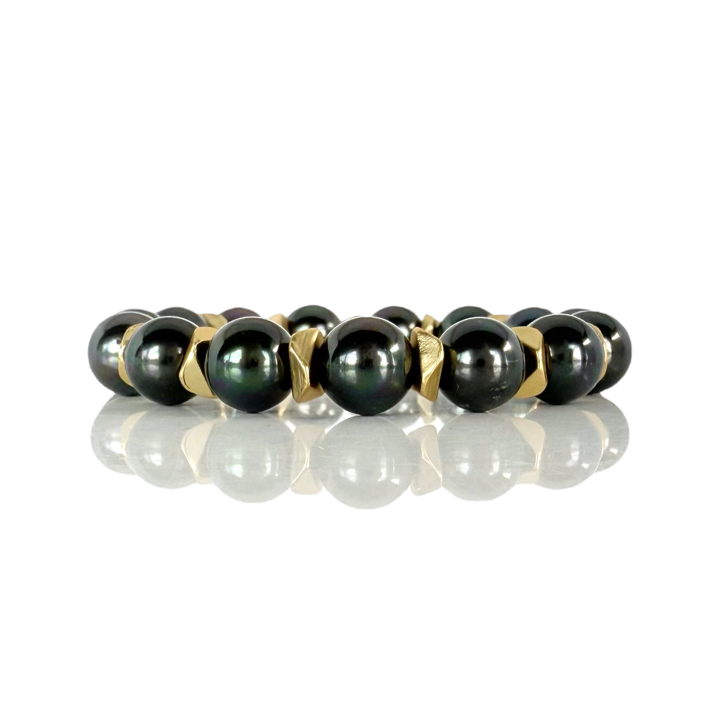 Boleyn Pearl - Hematite - Gold