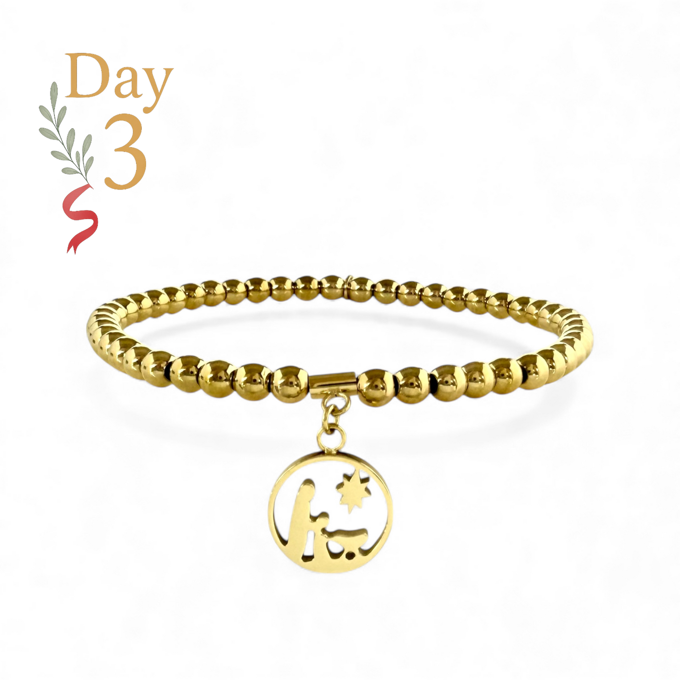 Day 3: Mini Nativity - Gold + Santa Pouch