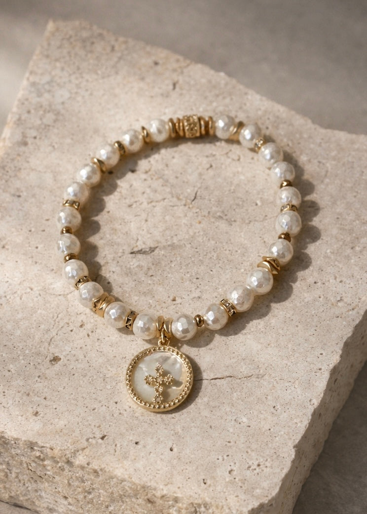 Ever True Mother of Pearl Cross