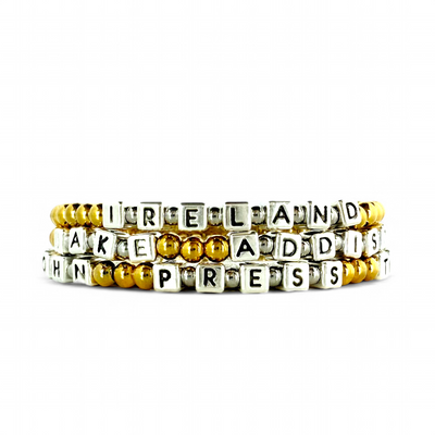 Custom Beaded Block - Three Words