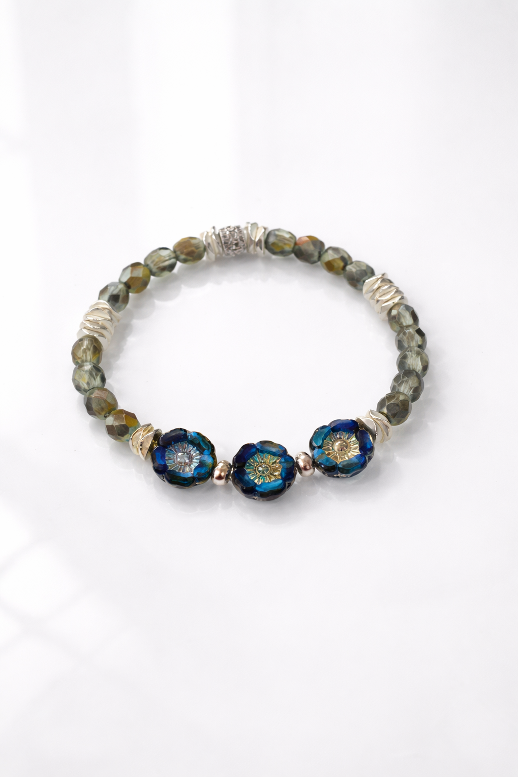 Pressed Flowers - Aqua Mirage (Silver)