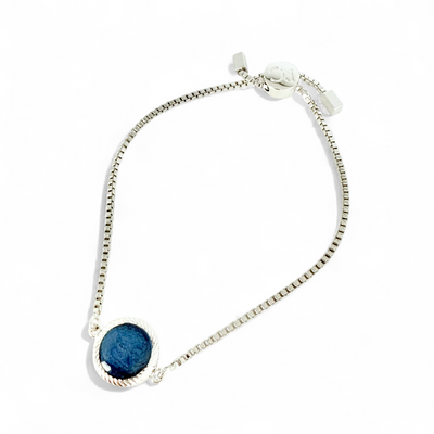 Olivia Marie Slider - Pearlized Navy - Silver