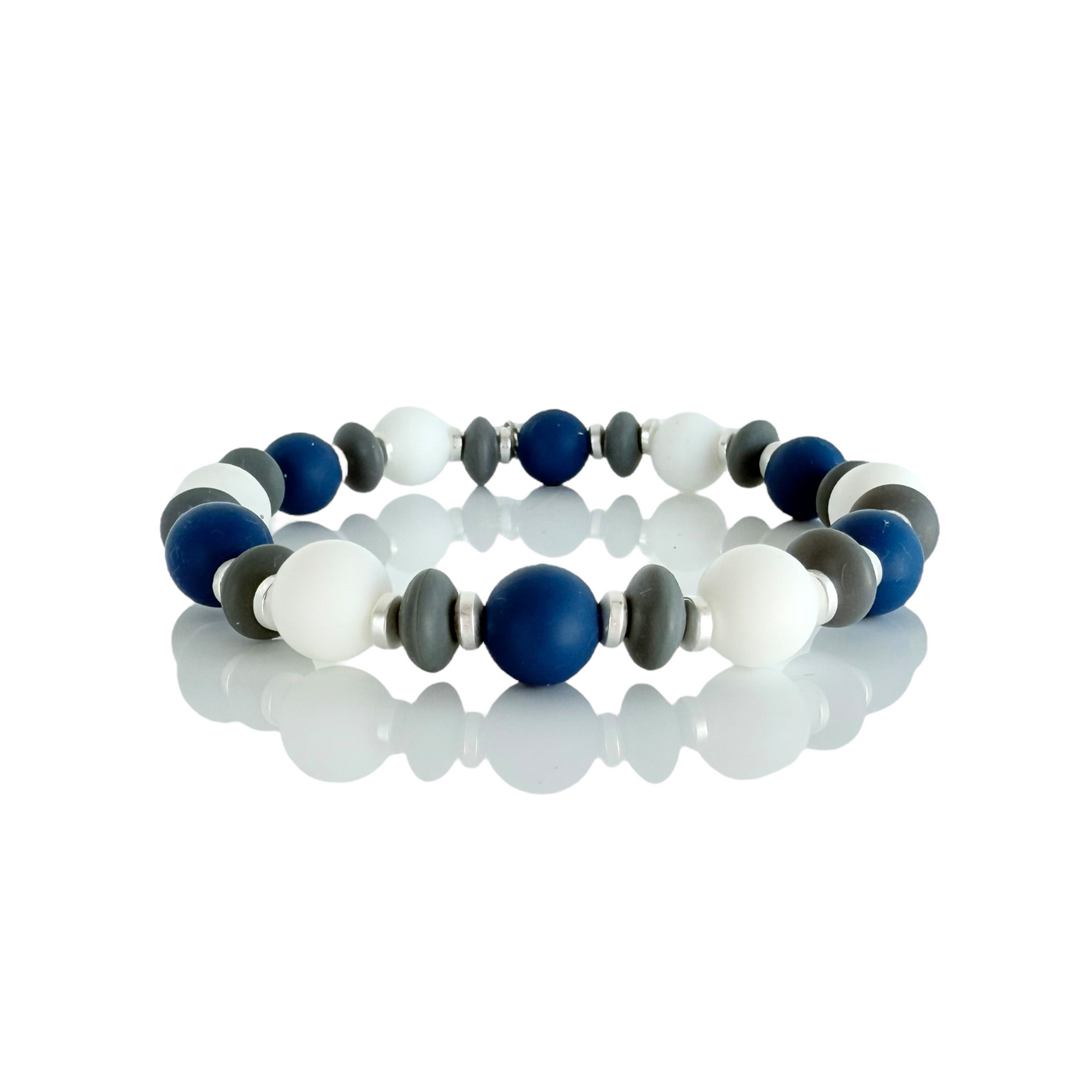Monica - Navy - Gray - White