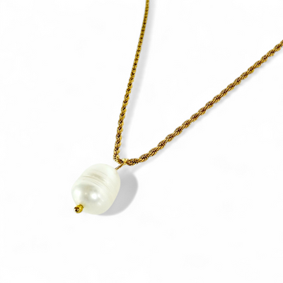 Baroque Drop - Necklace - Gold