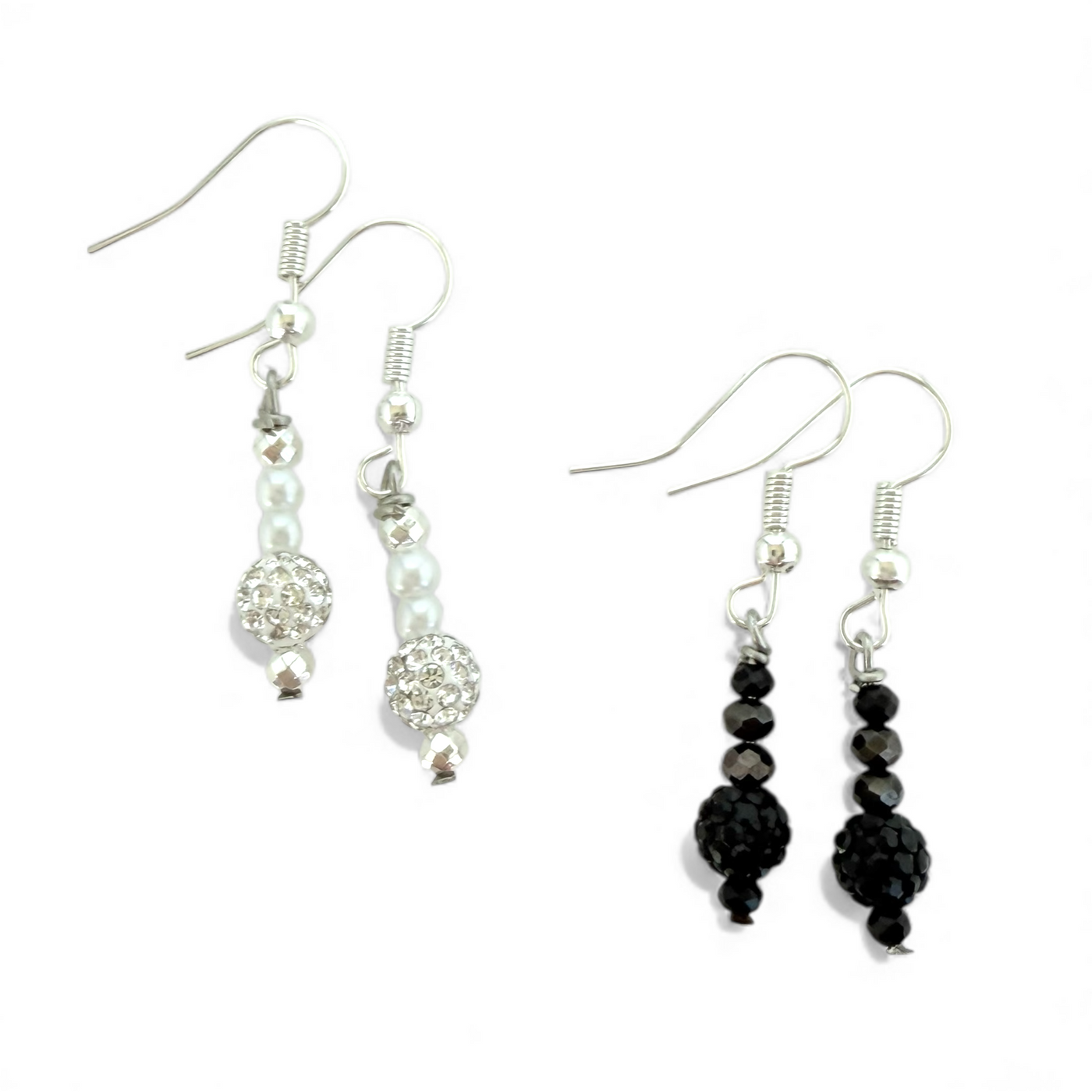 Lustrous Black - Earrings