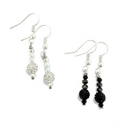 Lustrous Black - Earrings