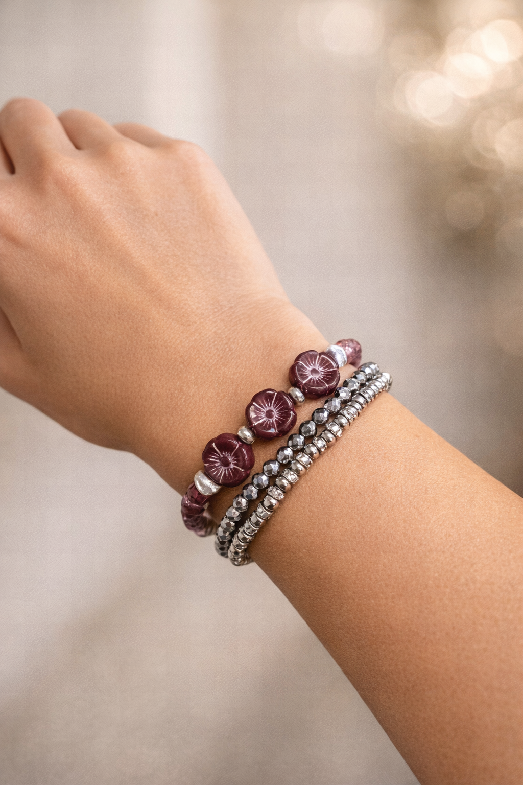 Classic Chloe silver with pave spacers 4m