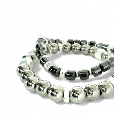 Pewter Meets Hematite - Silver
